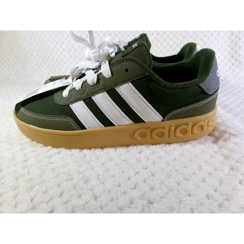 Adidas Breakbase J Sneakers Women 5.5 Green NEW Gum Sole JR9783 Low Top